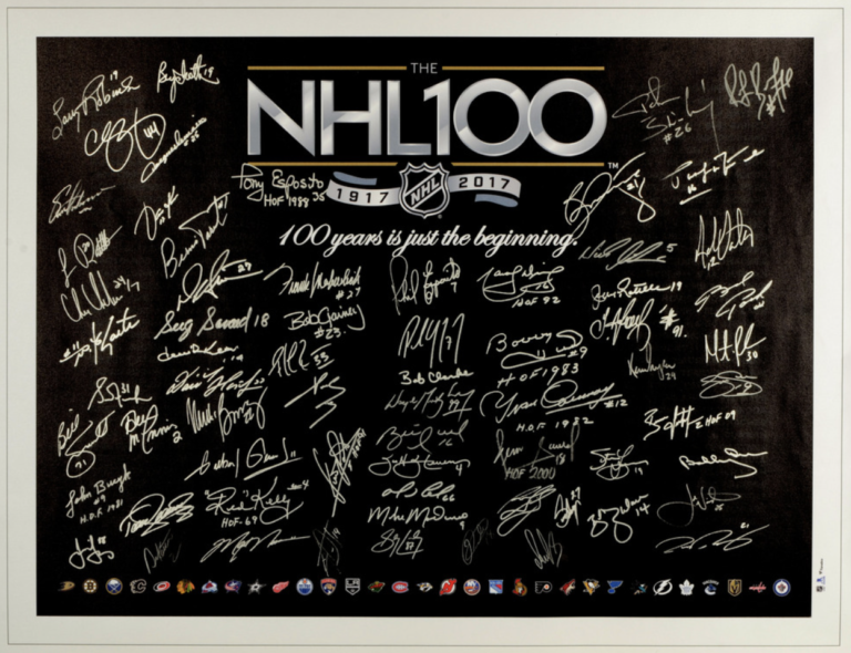 NHL100 Centennial Signed Canvas